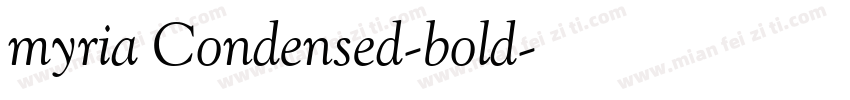 myria Condensed-bold字体转换